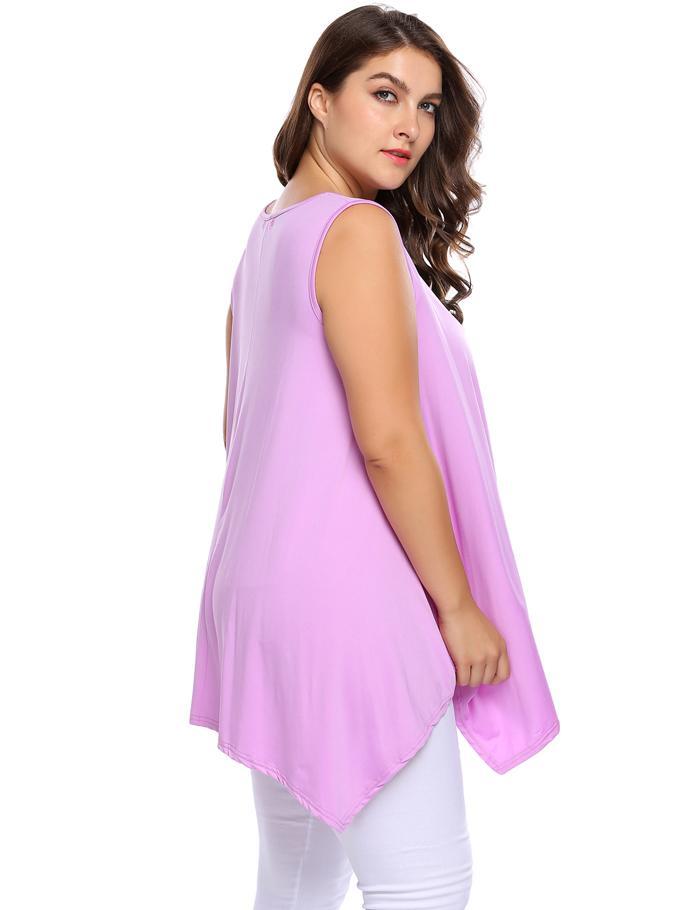 Solid Asymmetrical Tank Top