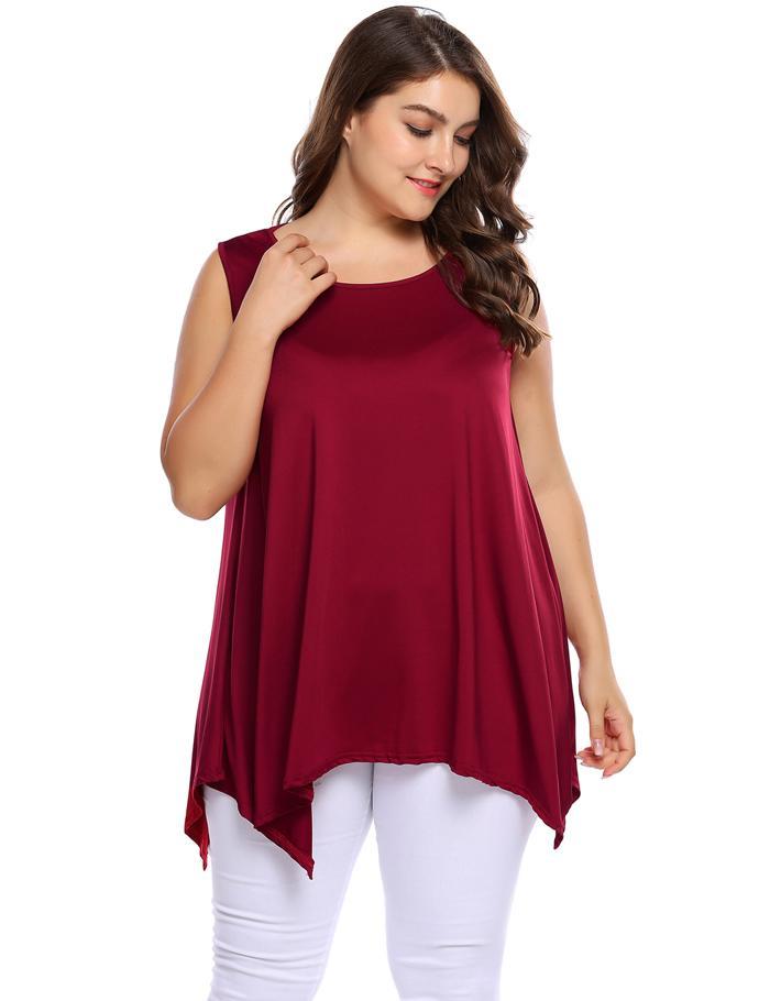 Solid Asymmetrical Tank Top