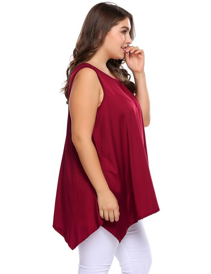 Solid Asymmetrical Tank Top