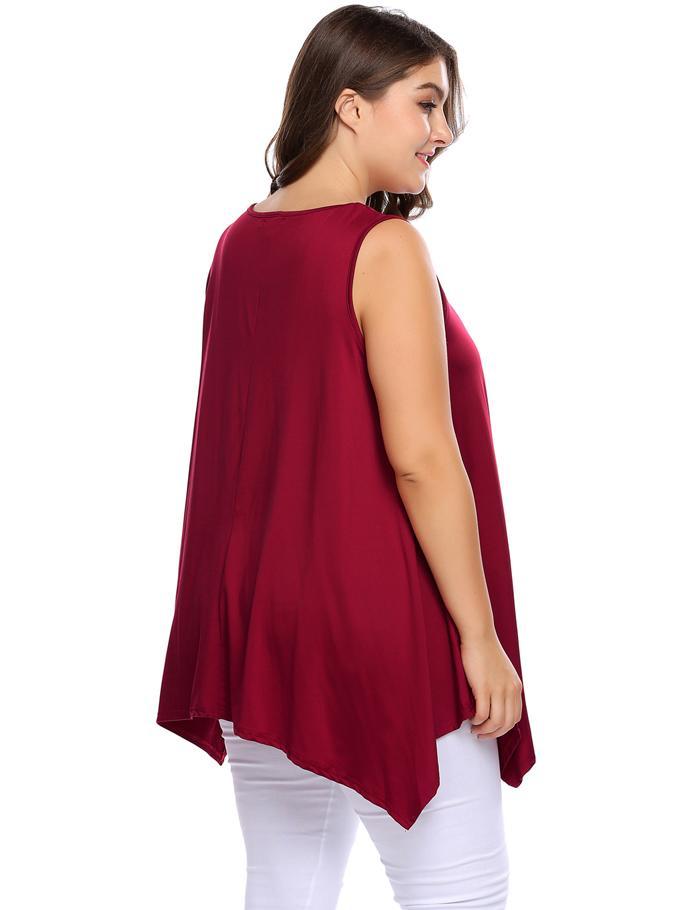 Solid Asymmetrical Tank Top