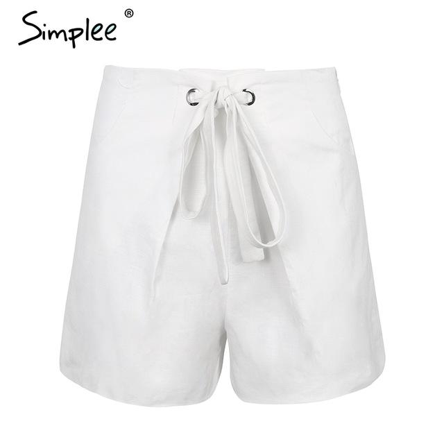 Plaid Tie Up High Waist Cotton Short