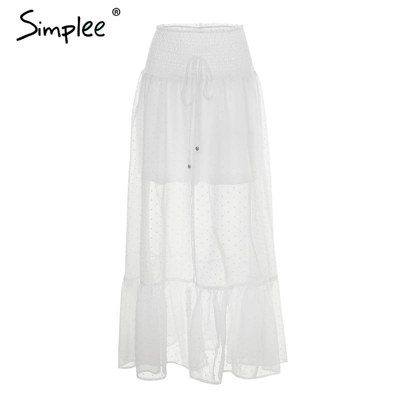 Mesh Long Lace Skirt