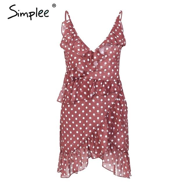 Ruffle Polka Dot Summer Dress
