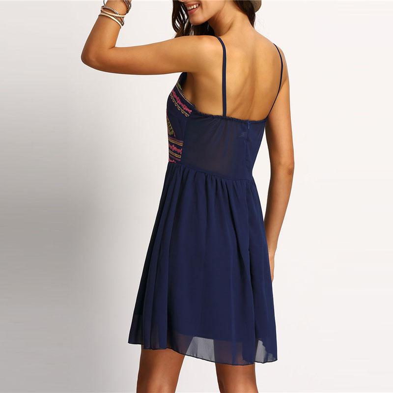 Tribal Print Chiffon Mini Dress