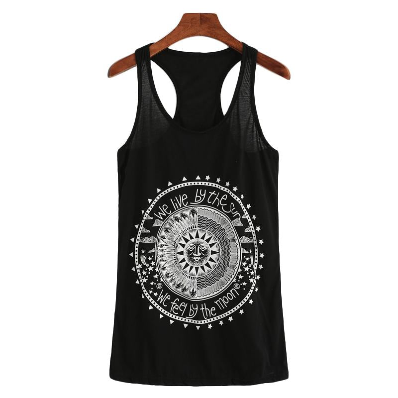 Live By The Sun Feel By The Moon Tank Top