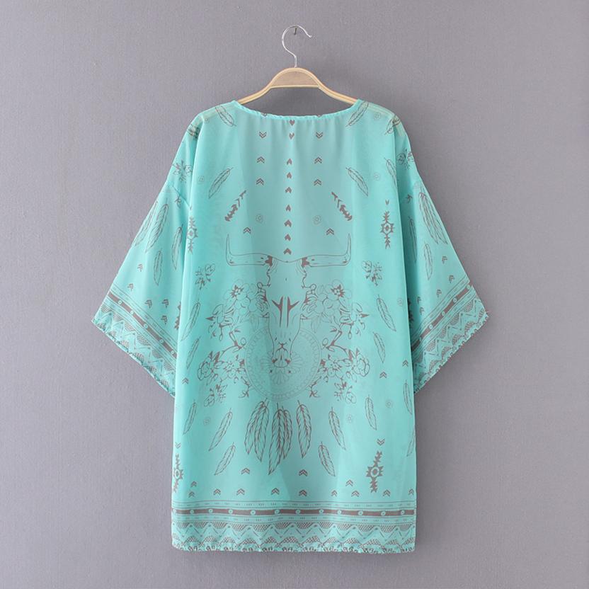 Boho Printed Chiffon  Kimono