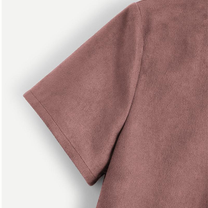 Nude Pink Hollow Out Tee