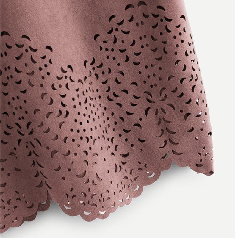 Nude Pink Hollow Out Tee