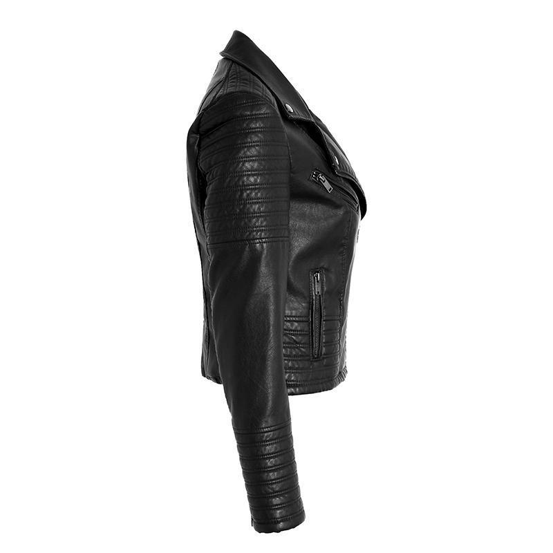 Faux Leather Motorcycle Jacket