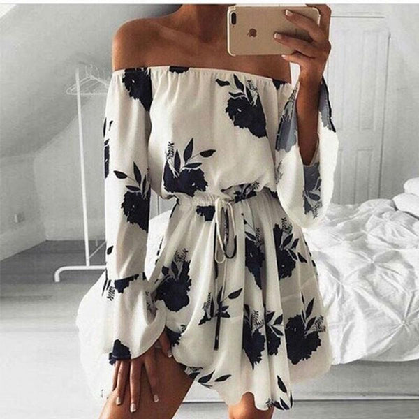 Strapless Long Sleeve Floral Romper