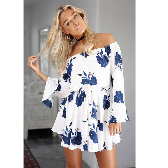 Strapless Long Sleeve Floral Romper