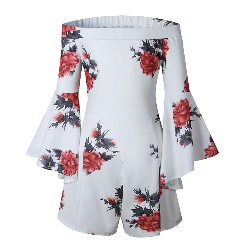 Ruffled Bell Sleeve Romper
