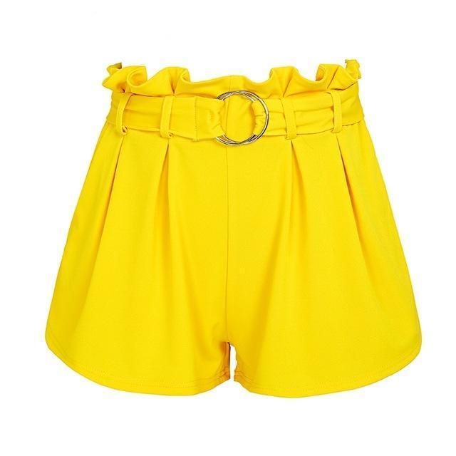 Wide Leg Soft Ruffled Shorts