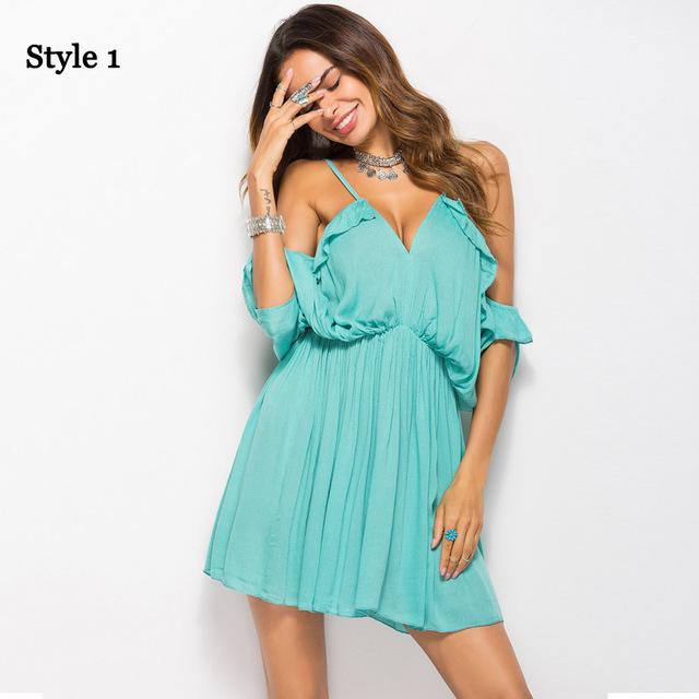 Petal Sleeve Summer Mini Dress