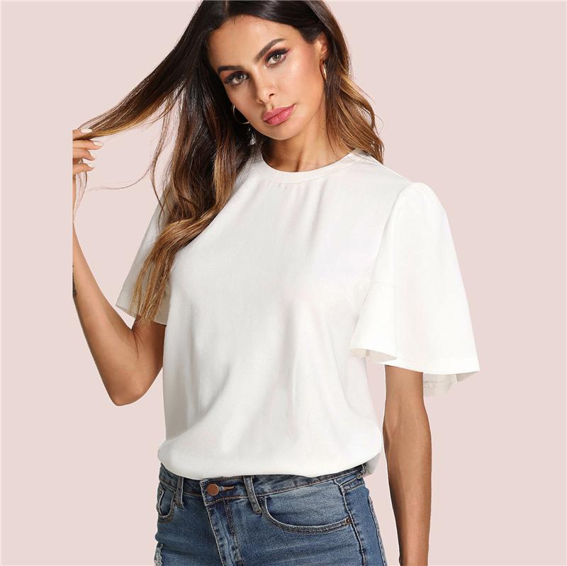 Flutter Short Sleeve Blouse
